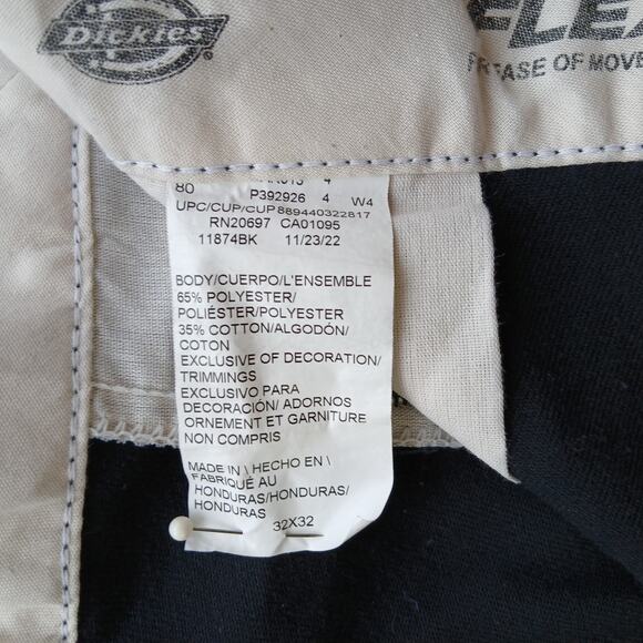 Dickies Mens 874 Original Fit Flex Work Pants 32x32 black classic quality skater - Picture 7 of 14